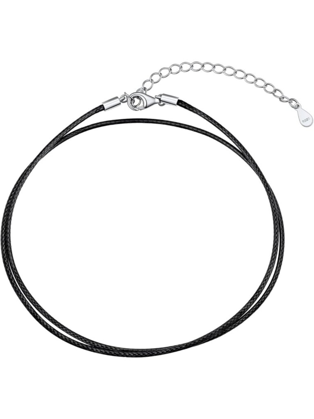 Stylish Black Leather Necklace Cord for Men - Durable Wax Rope Chain for